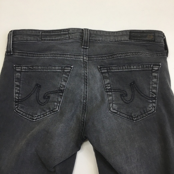 AG ADRIANO GOLDSCHMIED The Legging Ankle Super Skinny Raw Hem Distressed Jeans - Picture 11 of 13